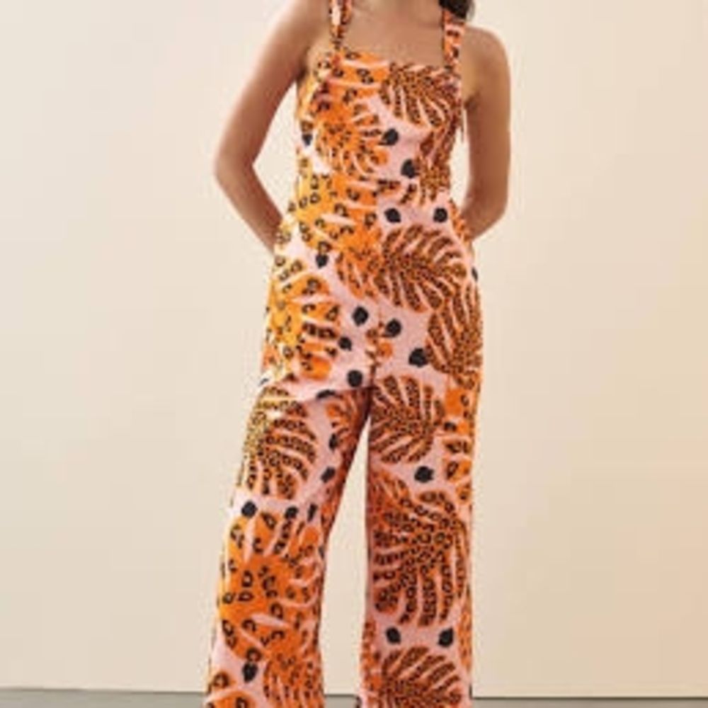 Tropical Print Jumpsuit